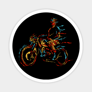 Abstract Motorcycle Magnet